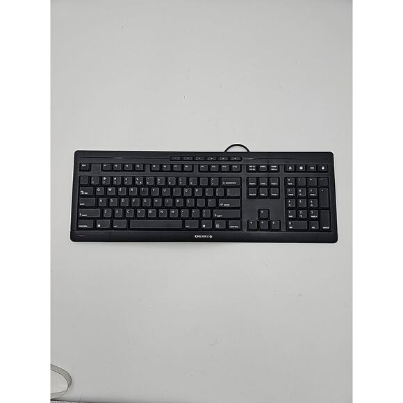 CHERRY Stream Keyboard Wired USB SX Scissors Mechanism QWERTY Whisper-Quiet S... - Picture 1 of 5